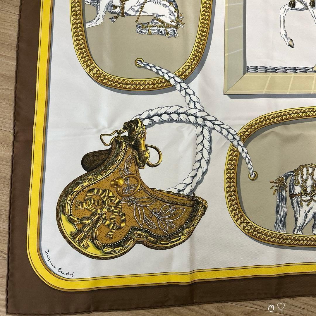 HERMES Scarf Carre 90 Silk Square "Grand Apparat" Multicolor 147060K Authentic thumbnail 3