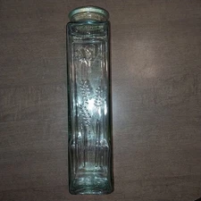 Vtg Tall Spaghetti Pasta Glass Jar Cannister Made in Italy