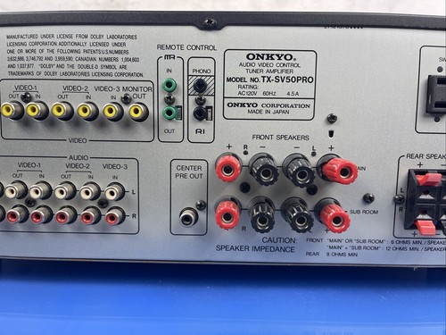 ONKYO Home Theater Surround Sound Receiver Phono Multiroom TX-SV50PRO - Picture 11 of 12