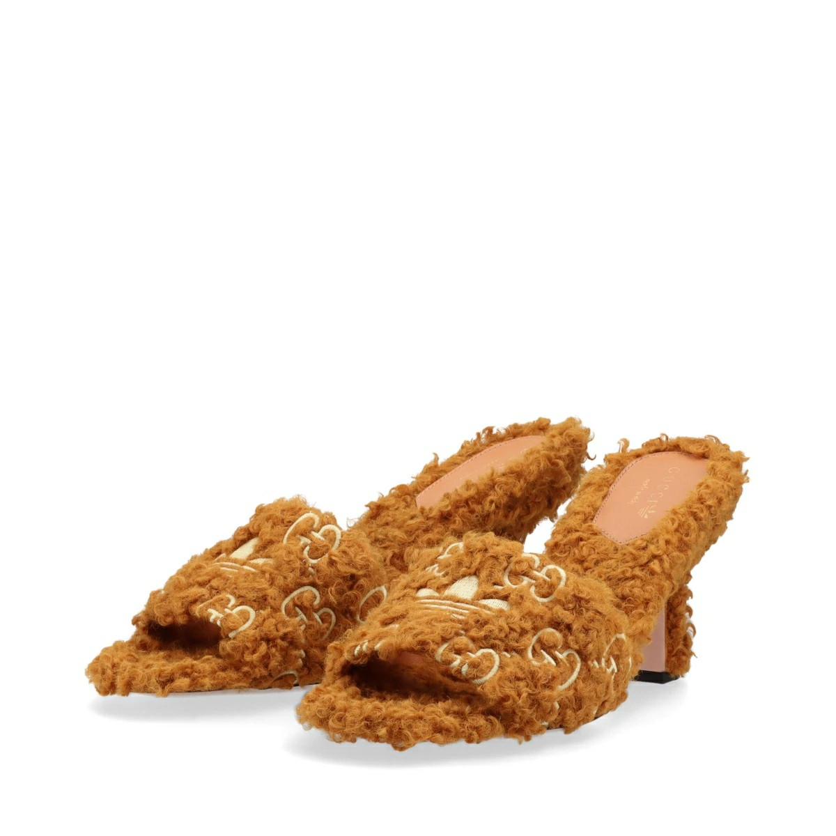 GUCCI GG fabric sandals 39 women's brown 722440 box with bag thumbnail 5