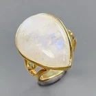 Handmade 26 ct+ Natural Moonstone Ring 925 Sterling Silver Size 8 /R436406