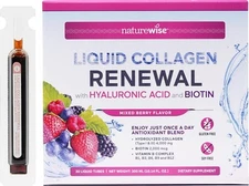 NatureWise Hydrolyzed Liquid Collagen for Women and Men 4000mg - High Type 1 and