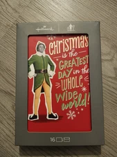 Hallmark ELF Christmas greeting cards with envelopes Box Of 16 Brand, New Sealed