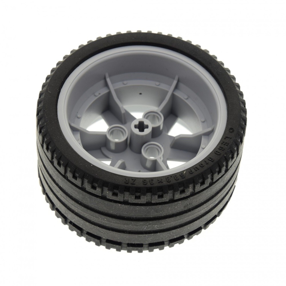 1x Lego Technic Wheel B-Ware Used 68.8x36 ZR Rim 56x34 Light Gray 44772c01