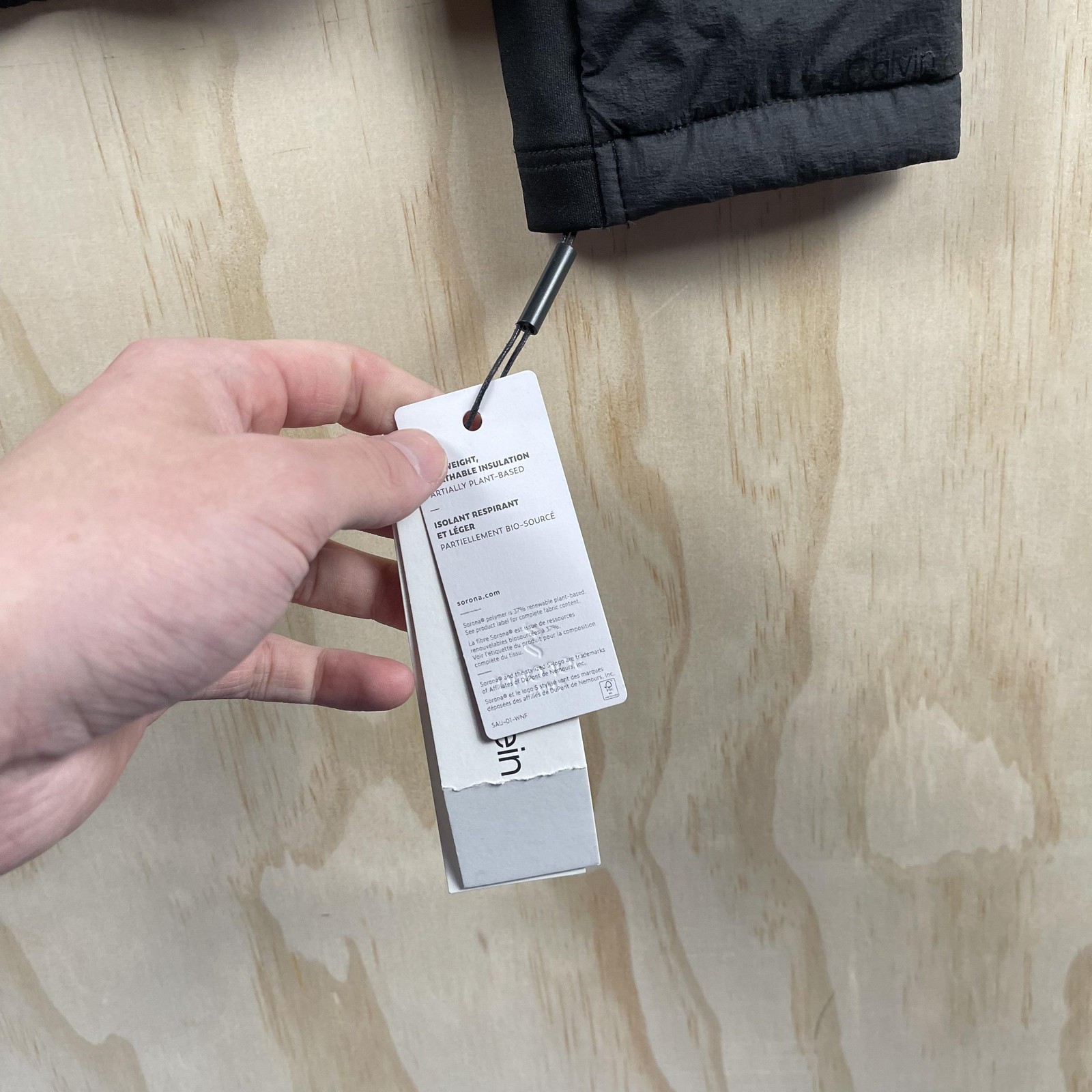 Calvin Klein Jacket Womens Medium Black Hooded Puffer Full Zip Pockets thumbnail 7