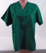 Barco Scrub Gear Short Sleeve V-Neck Scrub Top SG101 Hunter Green Size XS 689N