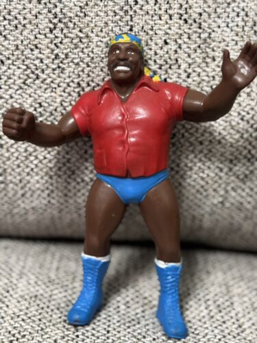 LJN WWF WWE Wrestling Figure SD SD Jones Red Shirt...