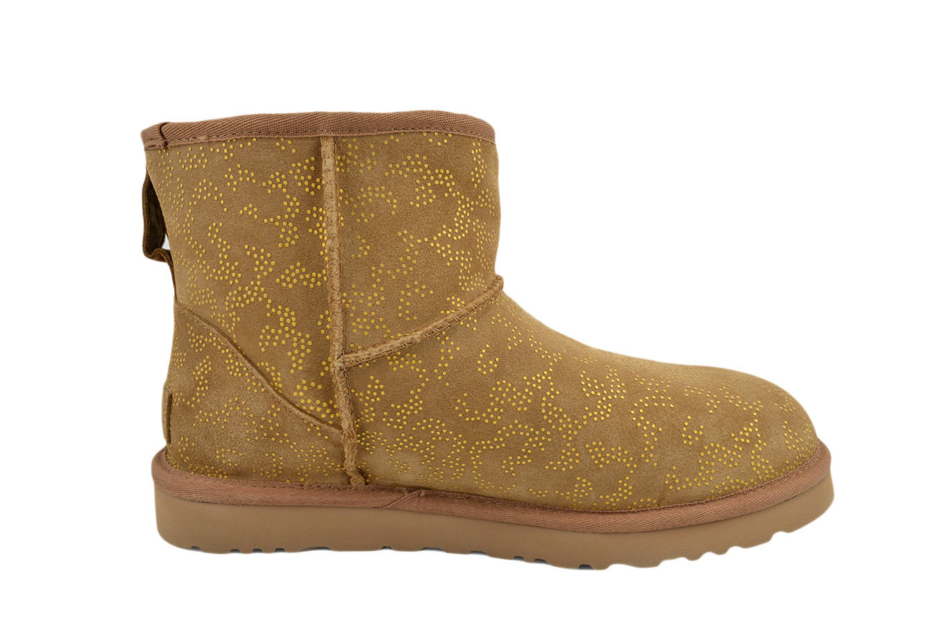 $225 UGG Brown CLASSIC MINI METALLIC CONIFER Mouton Fur Ankle Boots SOLD OUT!!! image 4