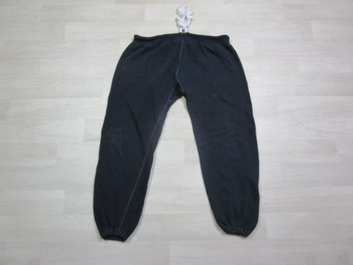 VTG 50/60s Black Cotton Drawstring Dropped Sweatpants Gusseted Oversized (XL) - Picture 3 of 14