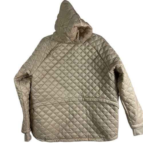 BCBG Maxazria zip front Puffer Down Metallic Tan Jacket size XL retail $248 - Picture 2 of 9
