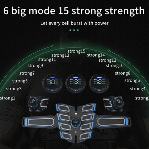 Electric ABS Muscle Toner Machine Toning Belt Simulation Fat Burner Belly Shaper - Picture 5 of 18