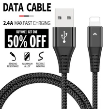 LED USB Cable For iPhone 6 7 8 X XS XR Plus 11 12 Pro Max Fast Charger 2.4A Cord