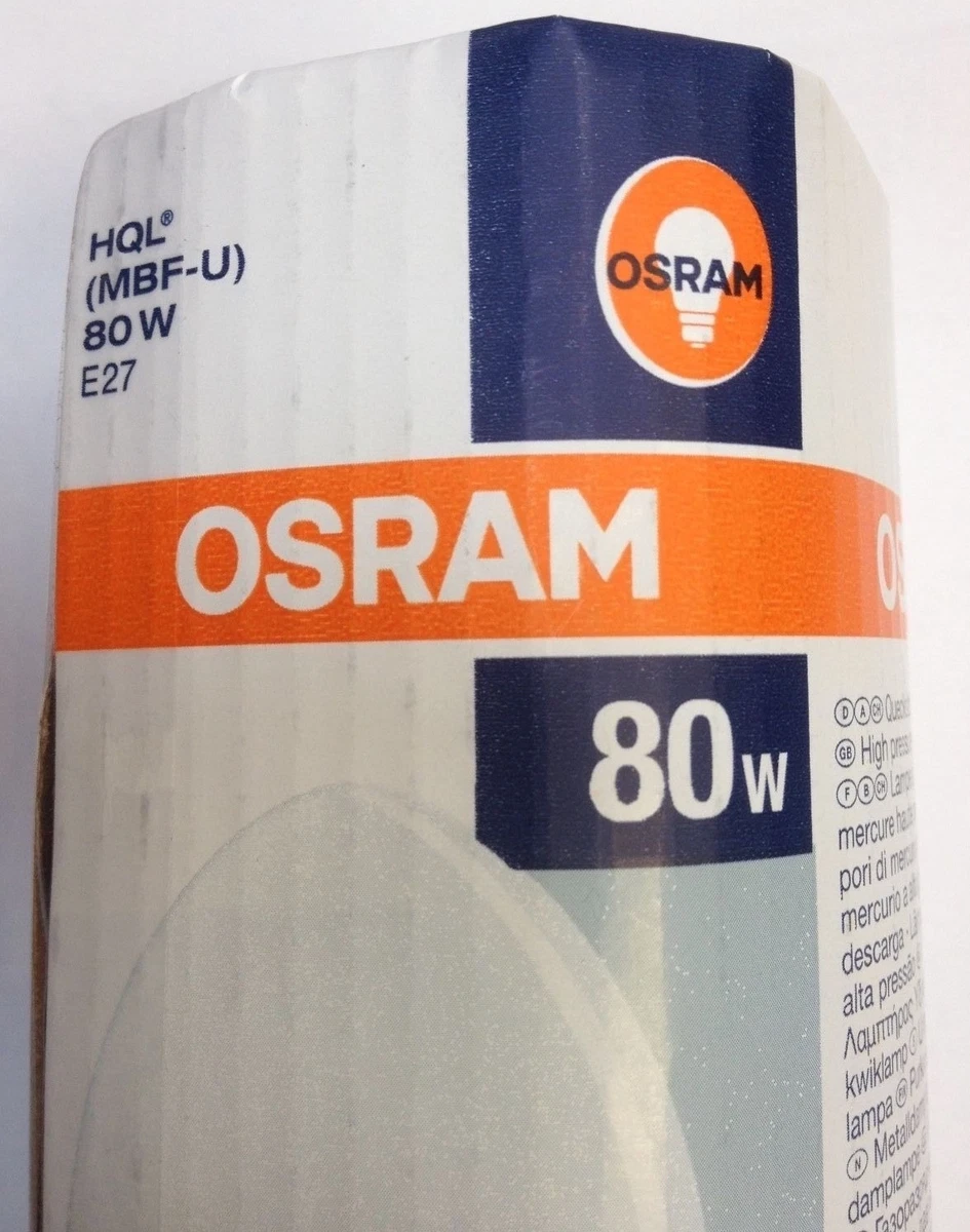 Osram Radium Hql Mbf U 80W E27 Mercury Vapor Lamp Hpl Grolux