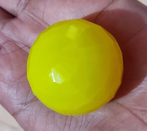 Natural 286.75 Ct Welo Opal Yellow Color Australian Untreated Ball Cut Gem - Picture 3 of 13