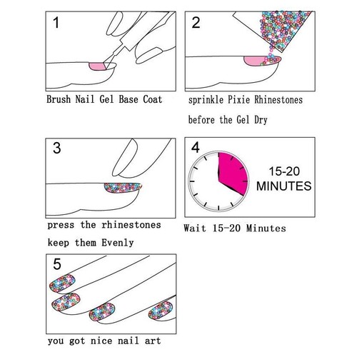 Micro Beads Rhinestones Caviar Glass Crystal Mixed Colors Stones Nail Art Decor - Picture 11 of 12