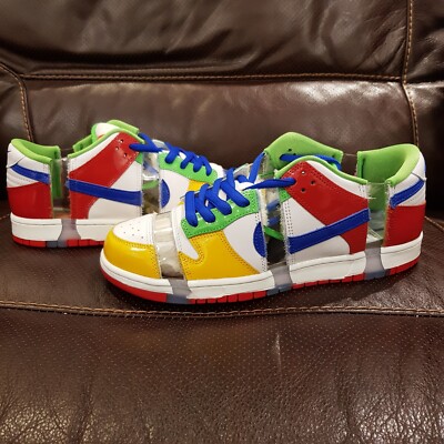 red blue and green nikes