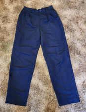 360 Talbots Women's 8 Navy Blue Dress Pants Mid Rise Straight Career Office EUC