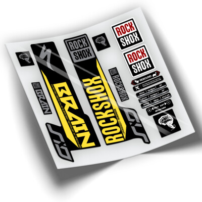 PEGATINAS HORQUILLA ROCKSHOX BRAIN 2020 WP400 AUFKLEBER STICKERS ADESIVI VINILO