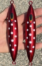 2 600g  BLUEFIN TUNA KNIFE JIGS -tuna Bomb  Vertical Lb Red  Lure Jig Glow Tg