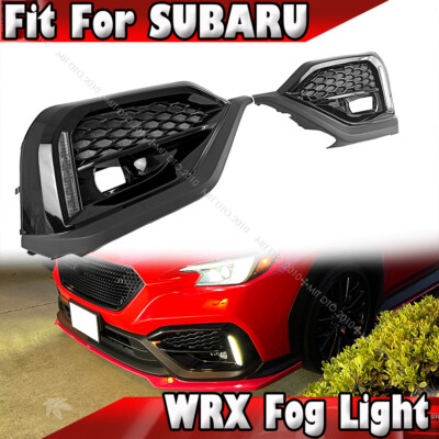 22-26 Fits Subaru WRX VB 5th Dynamic LED Turn Signal DRL Fog Bezel Lights Pair
