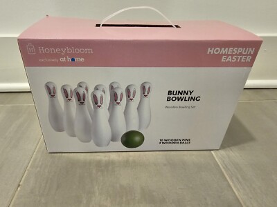 Homespun Easter Honeybloom Bunny Bowling    10 Pins 2Balls