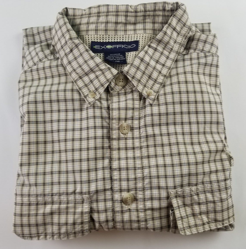Chemise De Pêche Homme ExOfficio – Taille XL – Vert à Carreaux – Manches Longues