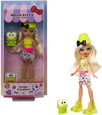 Hello Kitty GWW99 - Sanrio Keroppi Figur und Dashleen Puppe (ca. 25,4 cm) mit Kl