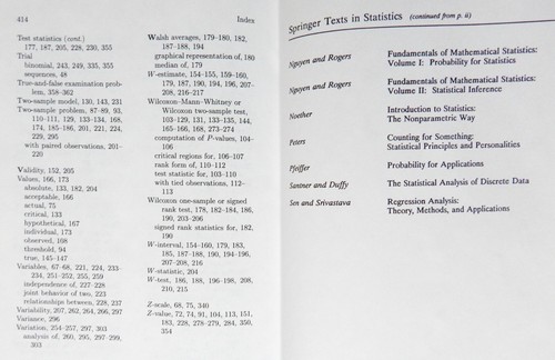 Introduction To Statistics The Nonparametric Way Noether Mathematics Springer - Picture 13 of 13