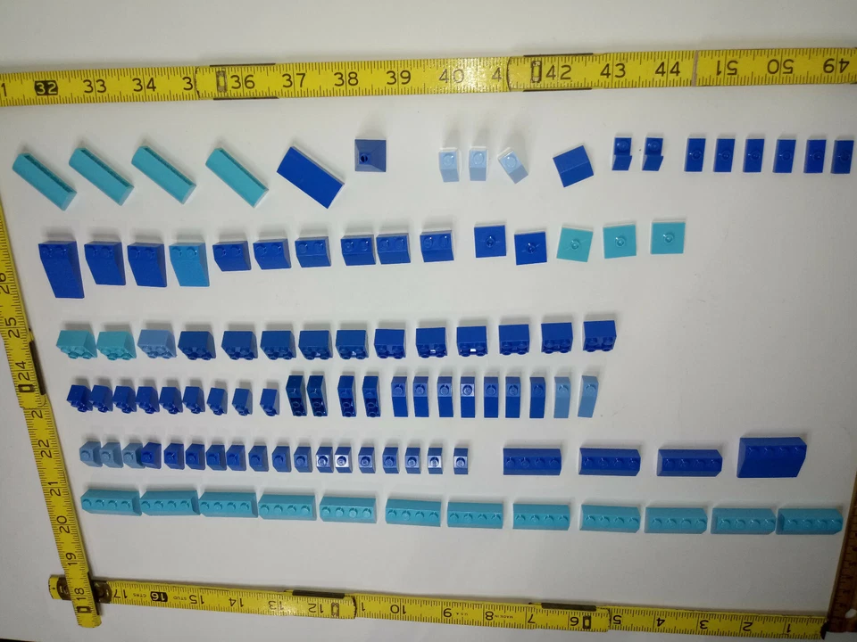 Over 100 piece Genuine Lego Shades Blue waterfall Roof slopes jumpers Beach MOC - Image 3 of 4