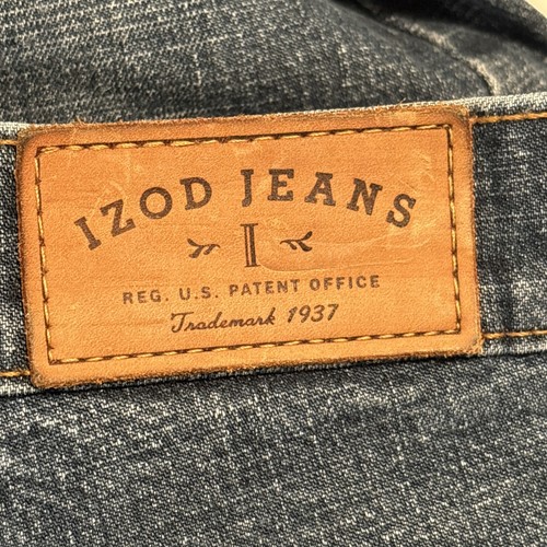 IZOD Jeans Womens 16 High Rise Stretch Straight Leg 5-Pocket Med Wash Blue Denim - Picture 10 of 10
