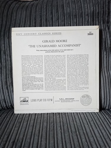 Gerald Moore - The Unashamed Accompanist, HMV Concert Classics Series, Vinyl Lp - Picture 12 of 19