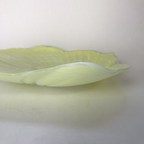 Murano Lavorazione Arte Glass Made in Italy Yellow White Bowl 10" - Picture 7 of 10