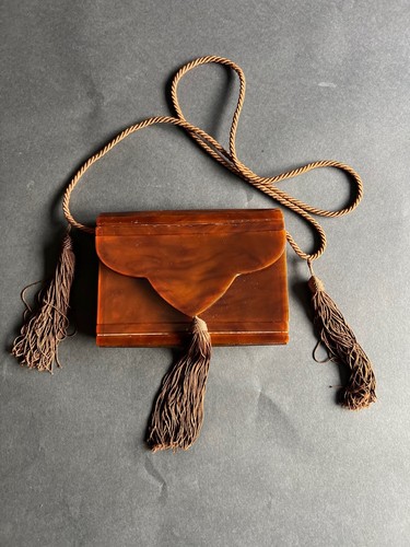 Yves Saint Laurent vintage 1970's bakelite tassel handbag
