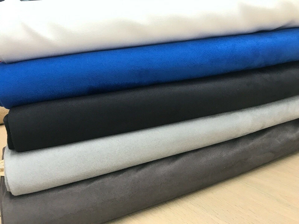 Suede FABRIC upholstery  car interior alcantara type black, blue ,grey  150CM - Image 2 of 4