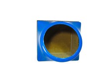 Single 15 fiberglass sub woofer speaker box enclosure carpeted MDF case BLUE