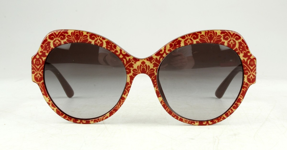 DOLCE & GABBANA D&G Red & Gold Lace Sunglasses DG 4320 | eBay display picture 2