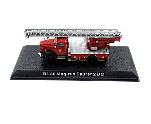 FIRE DEPARTMENT - MAGIRUS SAURER 2DM DL30 YEAR 1971 RED ALTAYA 1:72 TRUCK MODEL - Picture 11 of 12