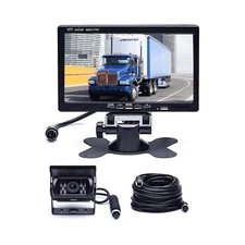 Hikity Backup Camera with Monitor Kit, Waterproof 18 IR LED Night Vision Reve...