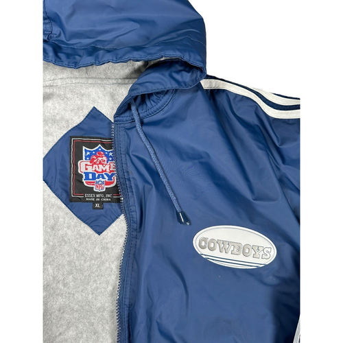 Chaqueta de lluvia vintage NFL Dallas Cowboys Game Day para hombre XL cortavientos - Imagen 3 de 12