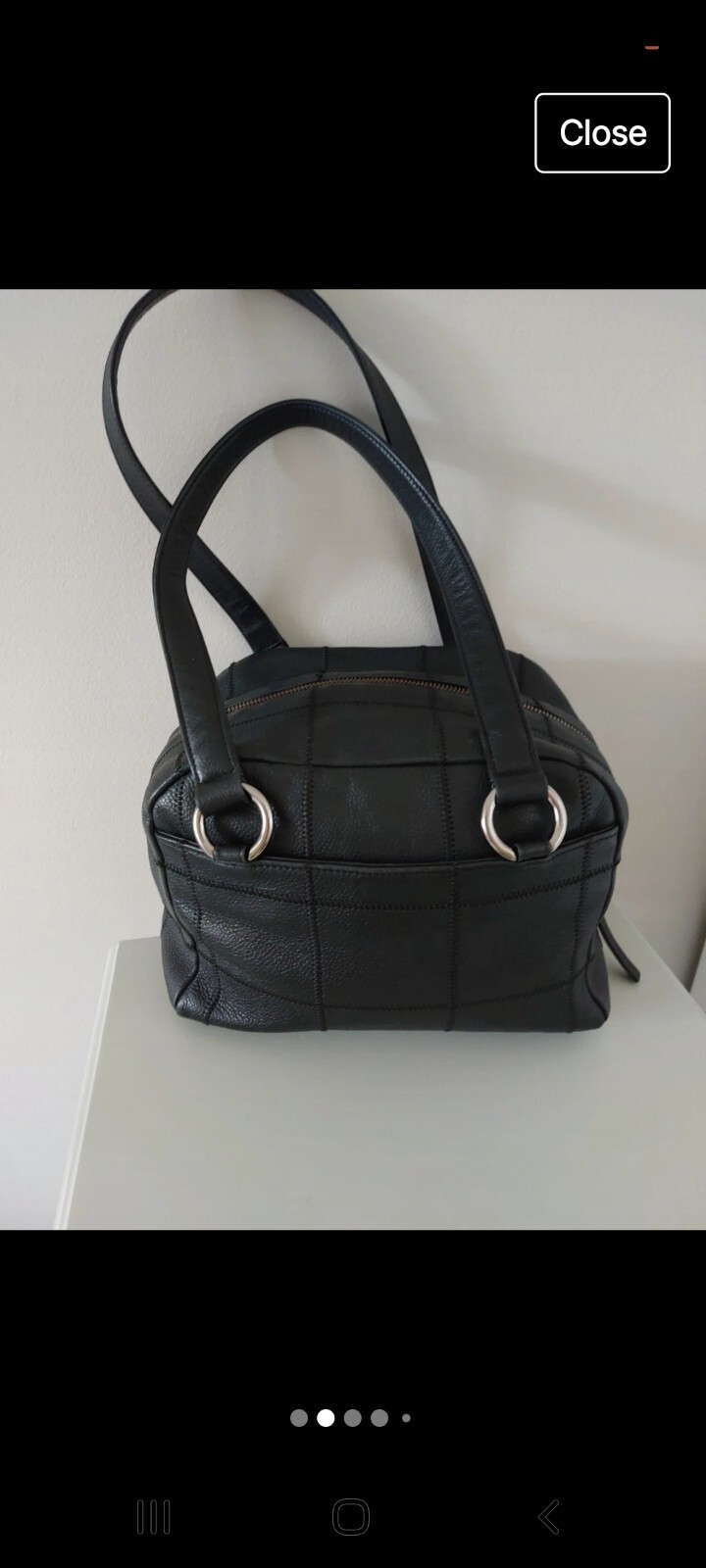 Chanel Black Vintage  Camera/Bowling  Bag Authenticity Card And Dust Bag image 2