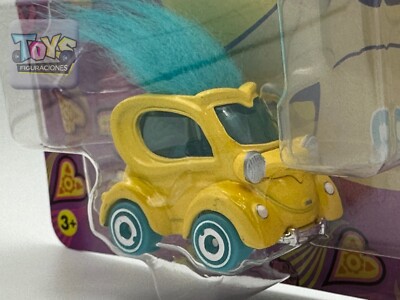 Hot Wheels Character Cars - Coche Coleccionable Trolls Buena Suerte, Escala 1:64, Mattel