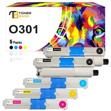 5PK Toner Fits For Oki C301 DN C321 C321DN MC332 MC332DN MC342W MC342dn VAT UK