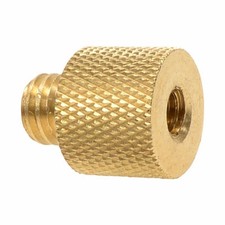 Brass Screw Adapter Spigot 1/4"-20 Female - 3/8"-16 Male Threaded Tripod Reducer