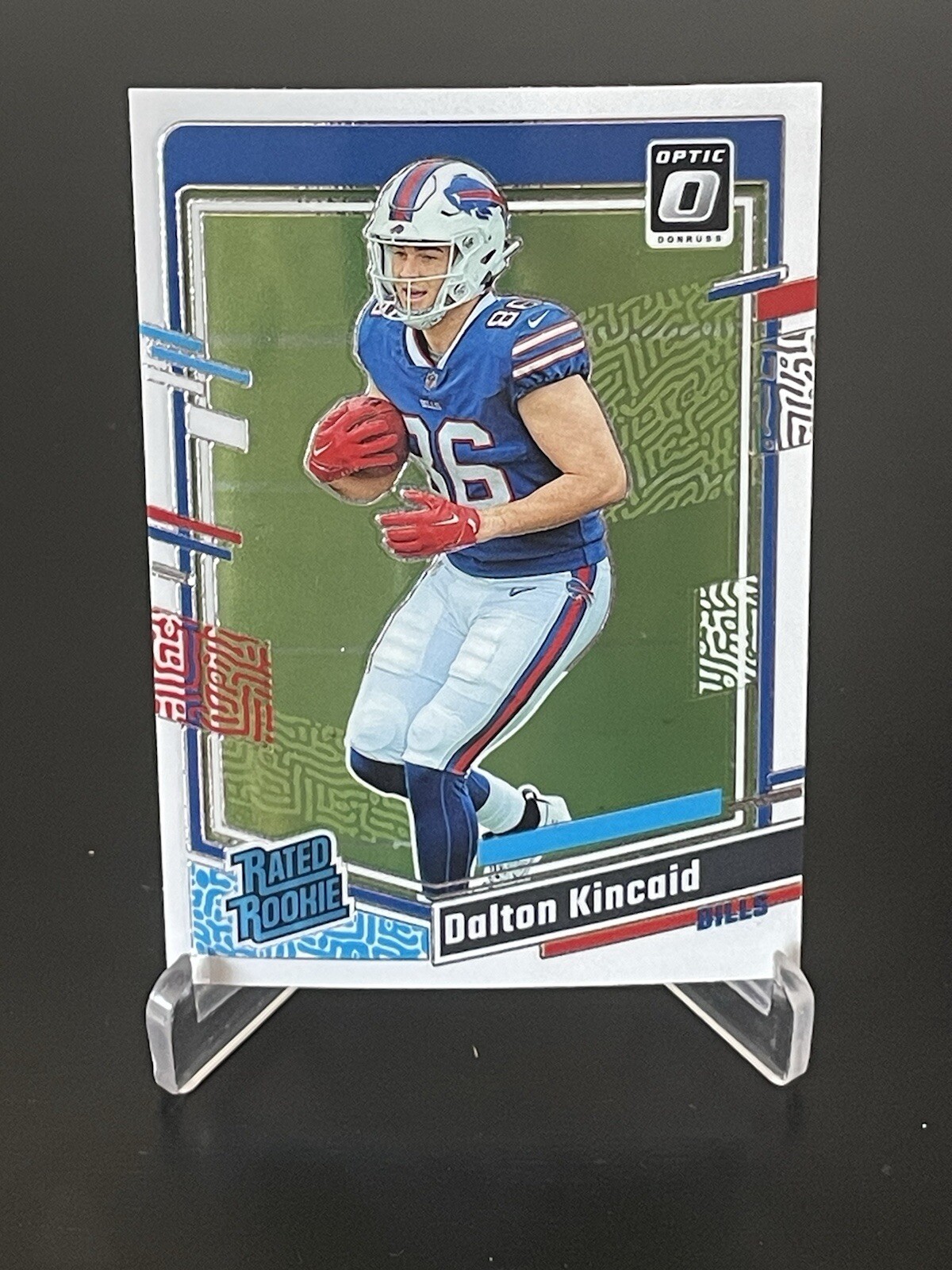 2023 Panini Donruss Optic - Rated Rookie Holo Prizm #211 Dalton Kincaid (RC)
