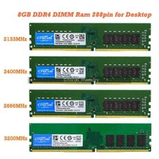 Crucial 8GB 16GB Ram DDR4 2133 2400 2666 3200MHz DIMM 2Rx8 288Pin Desktop Memory