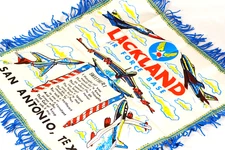 Vintage LACKLAND Air Force Base San Antonio TX Silk Pillow Case Cover