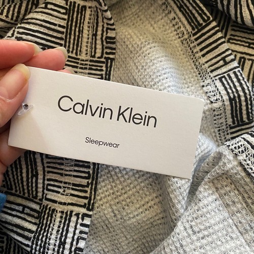 Calvin Klein Men's Shirt Black Cotton Long Sleeves Sleepwear Size Small Top New - Picture 14 of 17