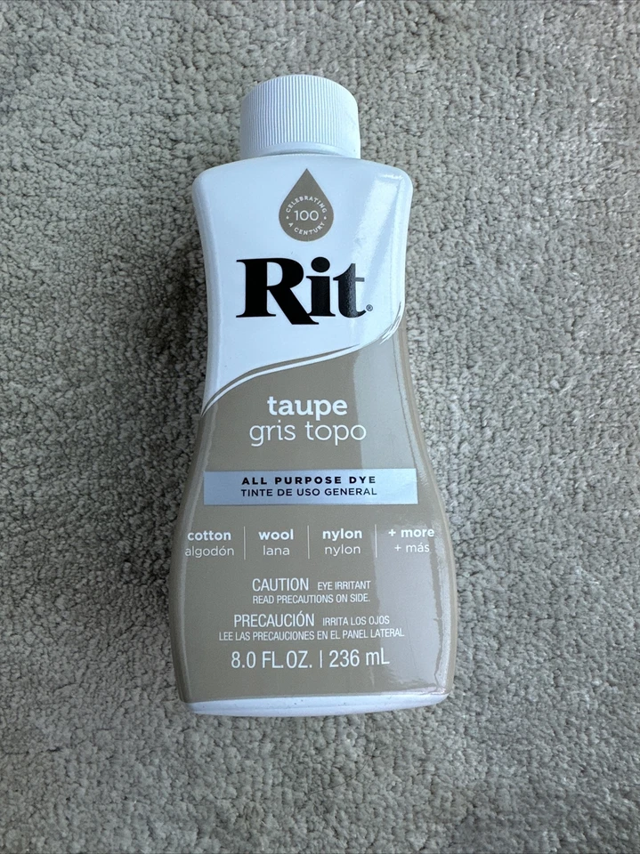 Four - Rit 液体织物染料玫瑰石英、翡翠、灰褐色、海蓝宝石 8 液量盎司。 — 第 3/4 张图片