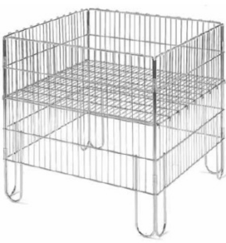 Display stall folding basket container mobile shelf cm.60x80x80 - Picture 1 of 1