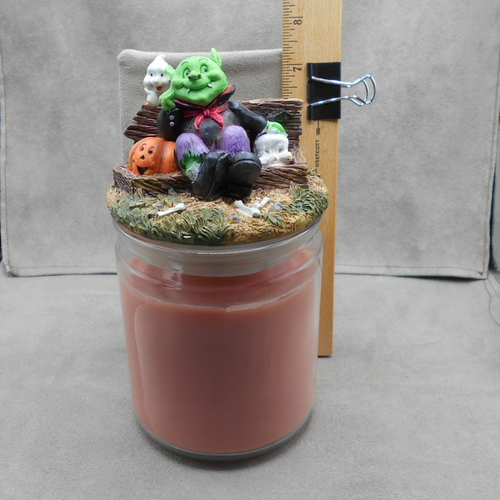 Candle-Lite Halloween Candle Pumpkin Spice Vampire & Ghost Topper Unused - Picture 3 of 9